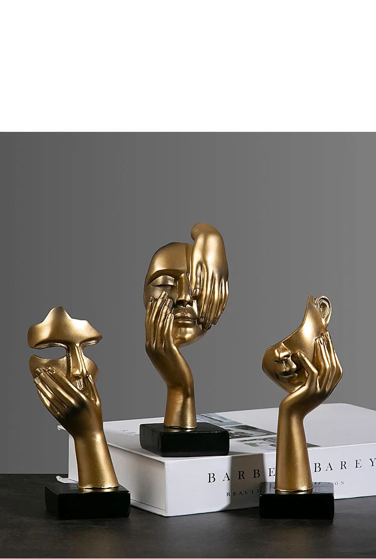 Abstract Mask Statues