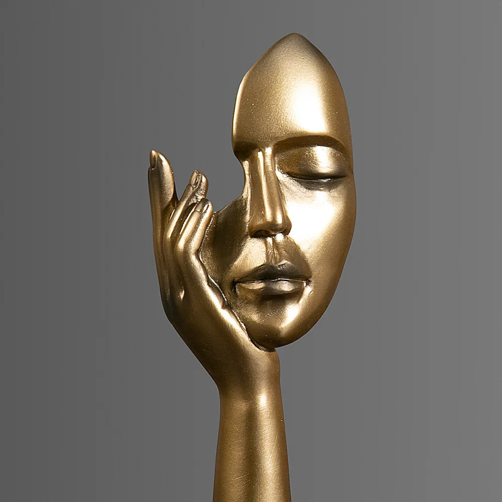 Abstract Mask Statues