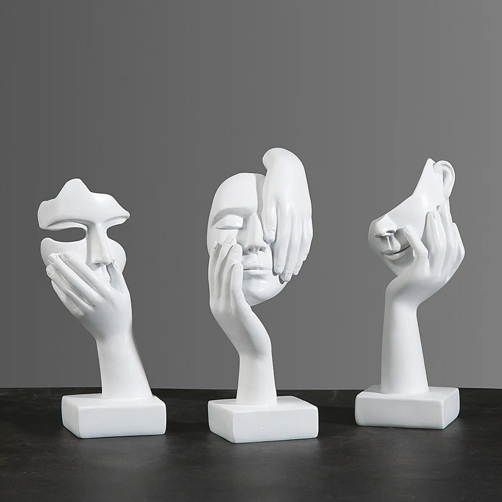 Abstract Mask Statues