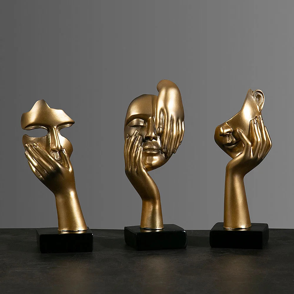 Abstract Mask Statues